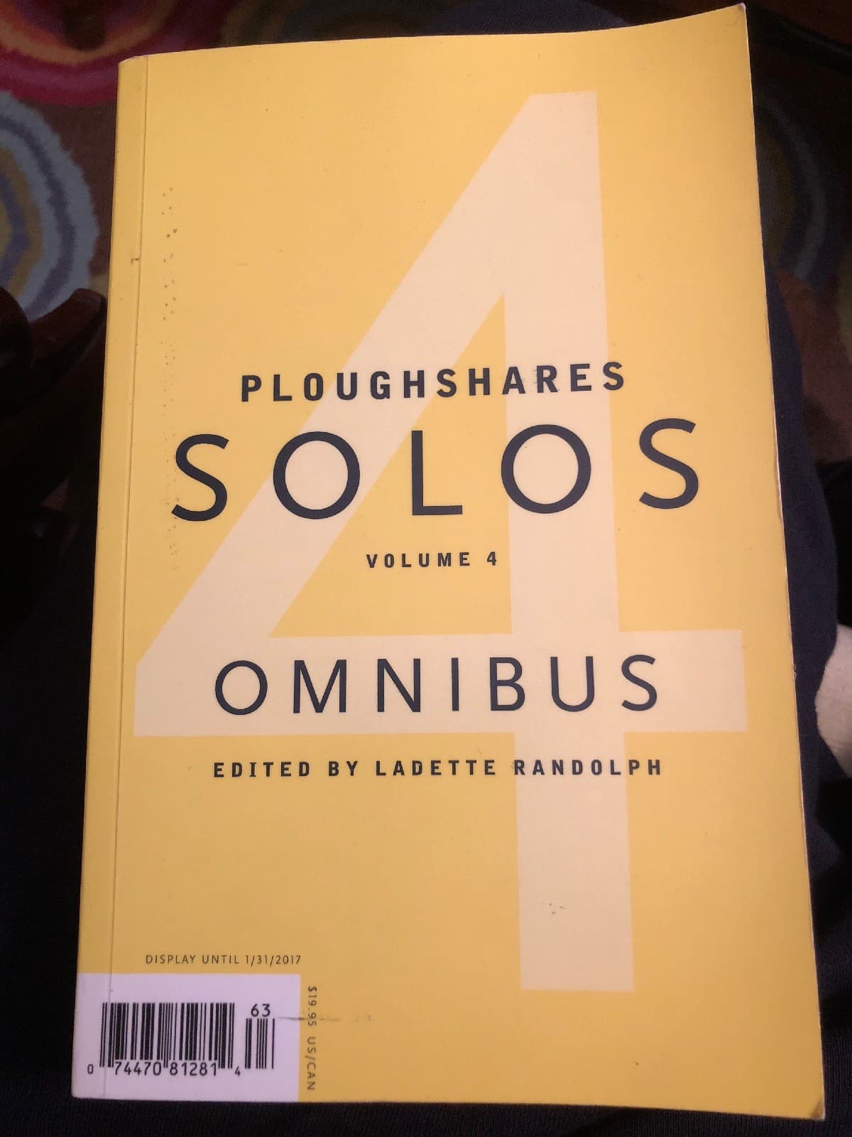 Ploughshares Solos Omnibus Edit Ladette Randolph Volume 4 2017 - Image 1