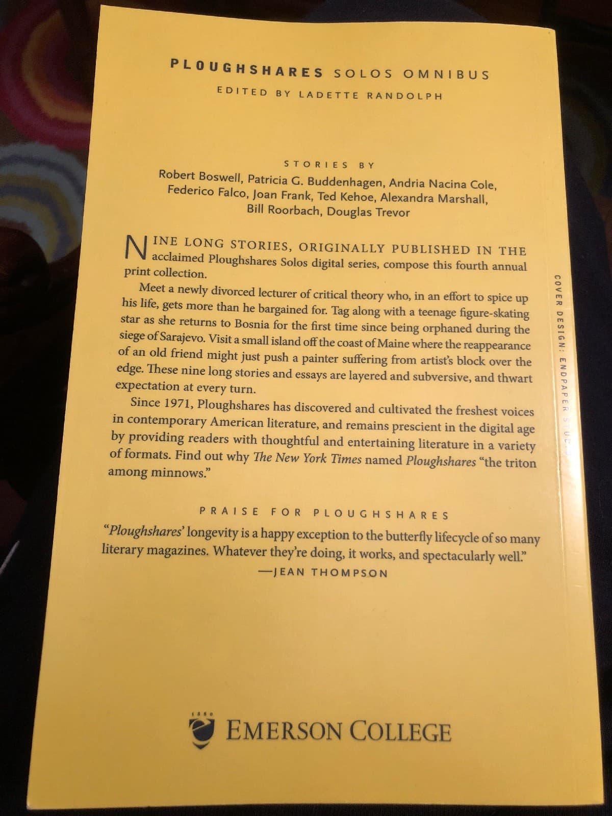Ploughshares Solos Omnibus Edit Ladette Randolph Volume 4 2017 - Thumbnail 2