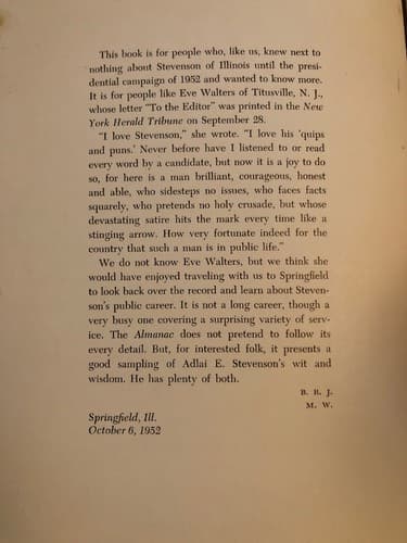 Adlai's Almanac: The Wit and Wisdom of Stevenson of Illinois - Thumbnail 3