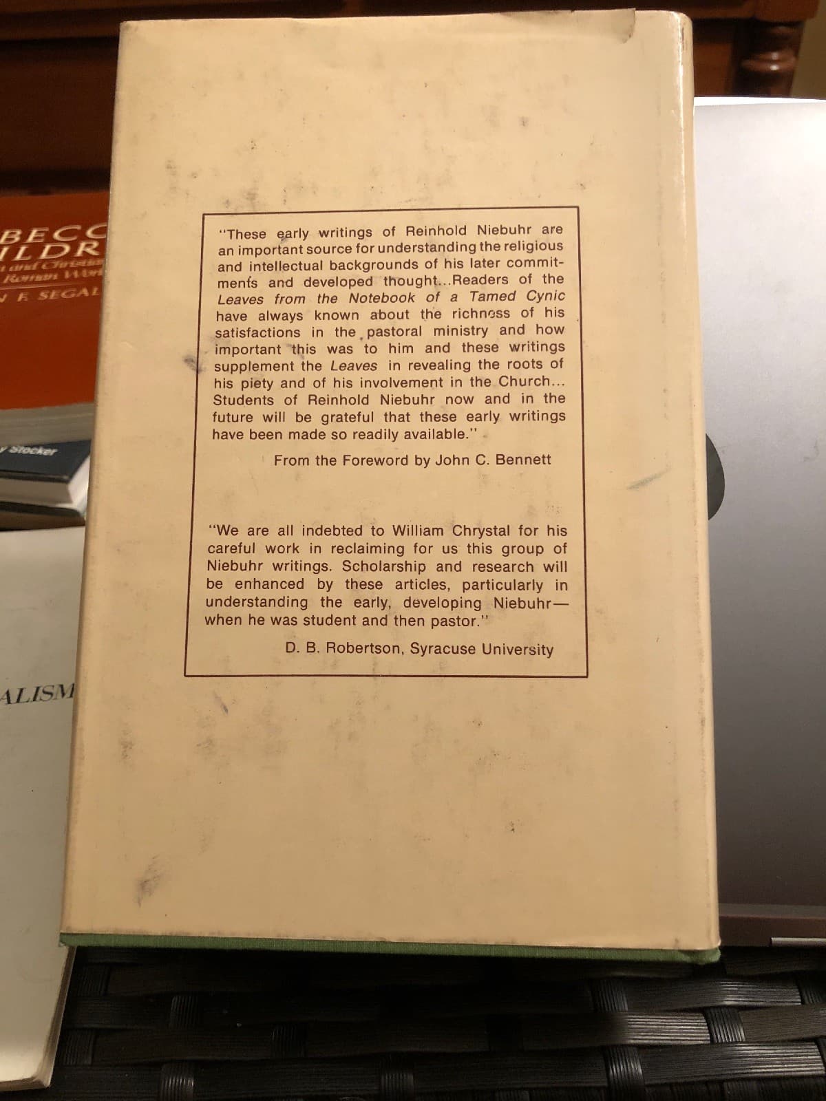 YOUNG REINHOLD NIEBUHR His Early Writings By W. G. Chrystal 1st Printing 1977 - Thumbnail 7