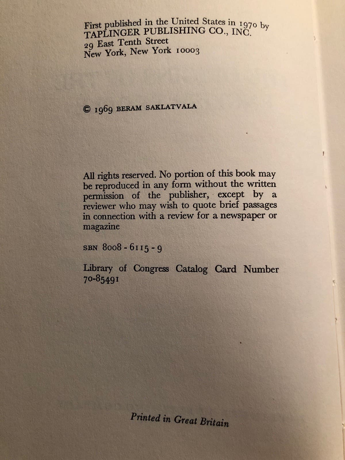 Beram Saklatvala, THE ORIGINS OF THE ENGLISH PEOPLE 1st American Edition 1970 - Thumbnail 3