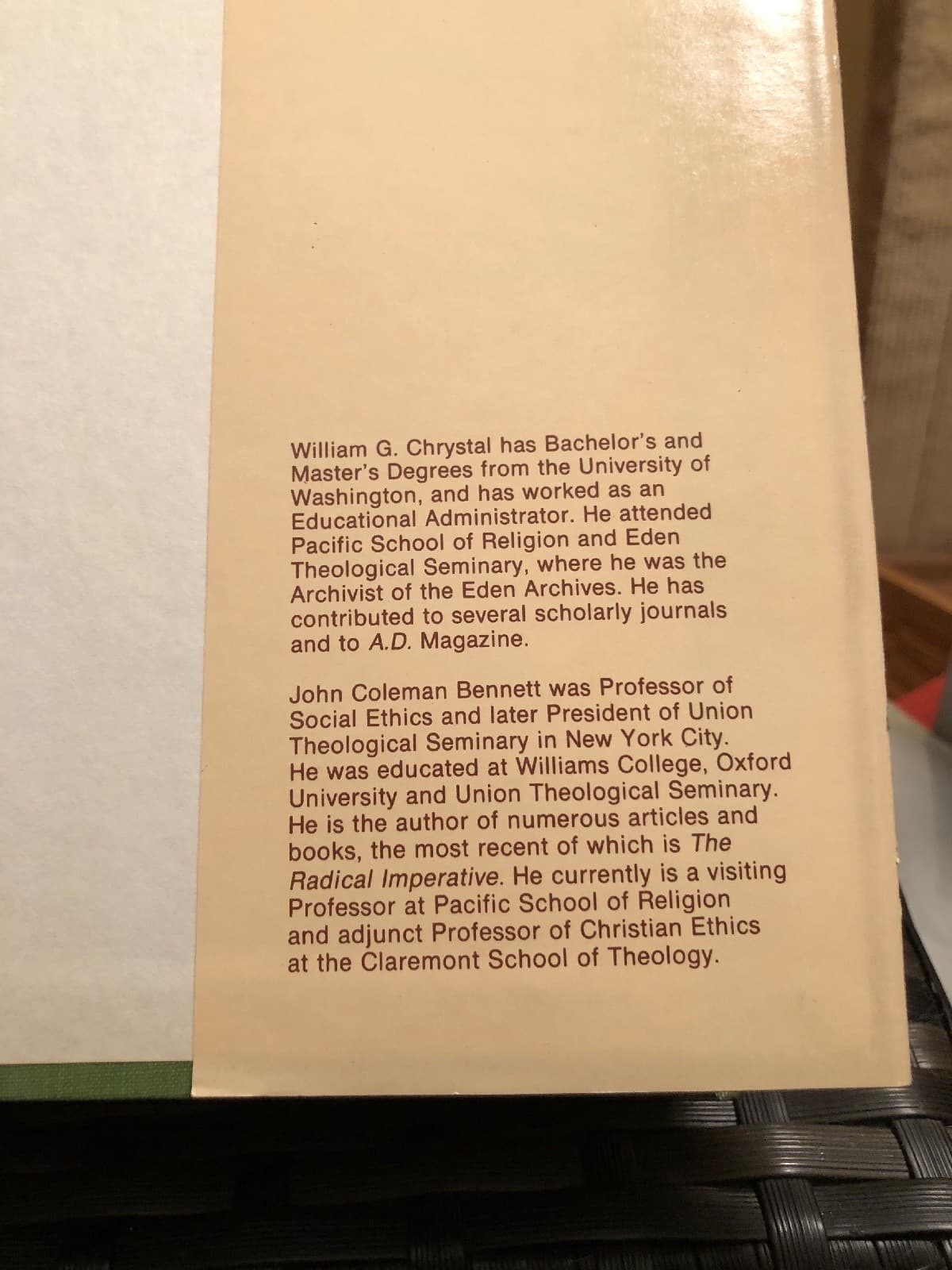 YOUNG REINHOLD NIEBUHR His Early Writings By W. G. Chrystal 1st Printing 1977 - Thumbnail 6