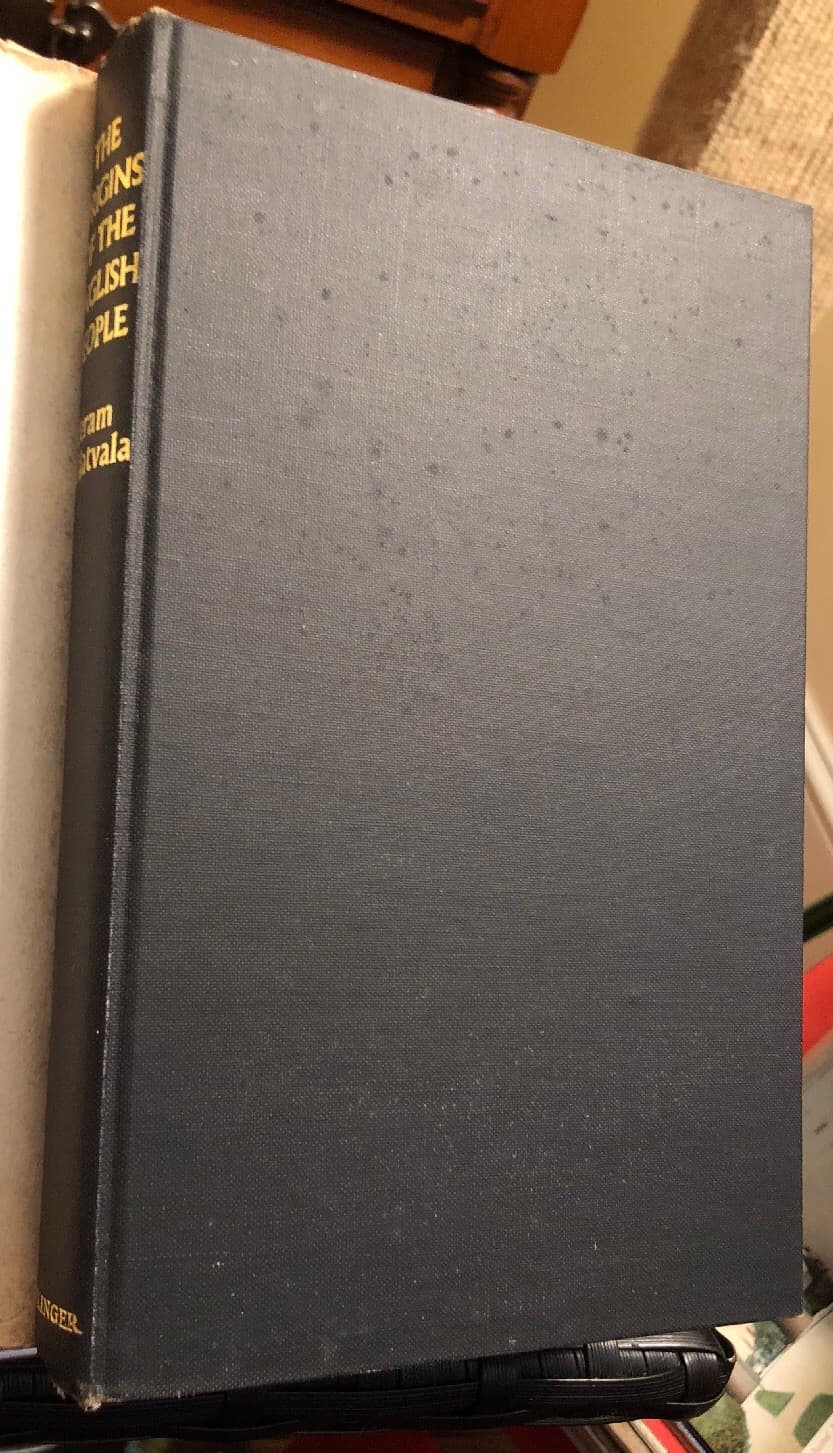 Beram Saklatvala, THE ORIGINS OF THE ENGLISH PEOPLE 1st American Edition 1970 - Thumbnail 6