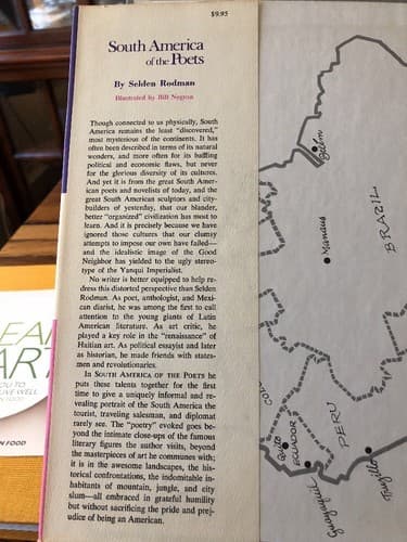 Rodman, Selden; Illustrated by Bill Negron SOUTH AMERICA OF THE POETS 1st Editi - Thumbnail 2