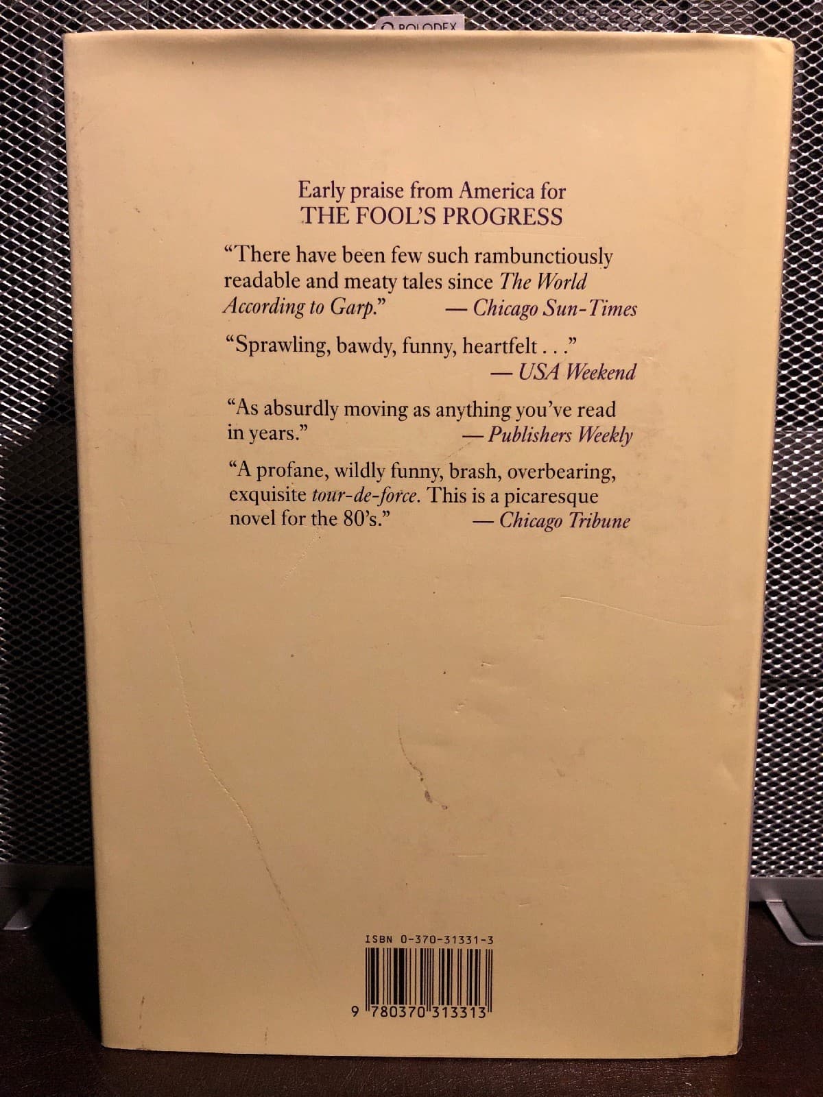 The Fool's Progress 1989 1st British Edition HC - Thumbnail 2