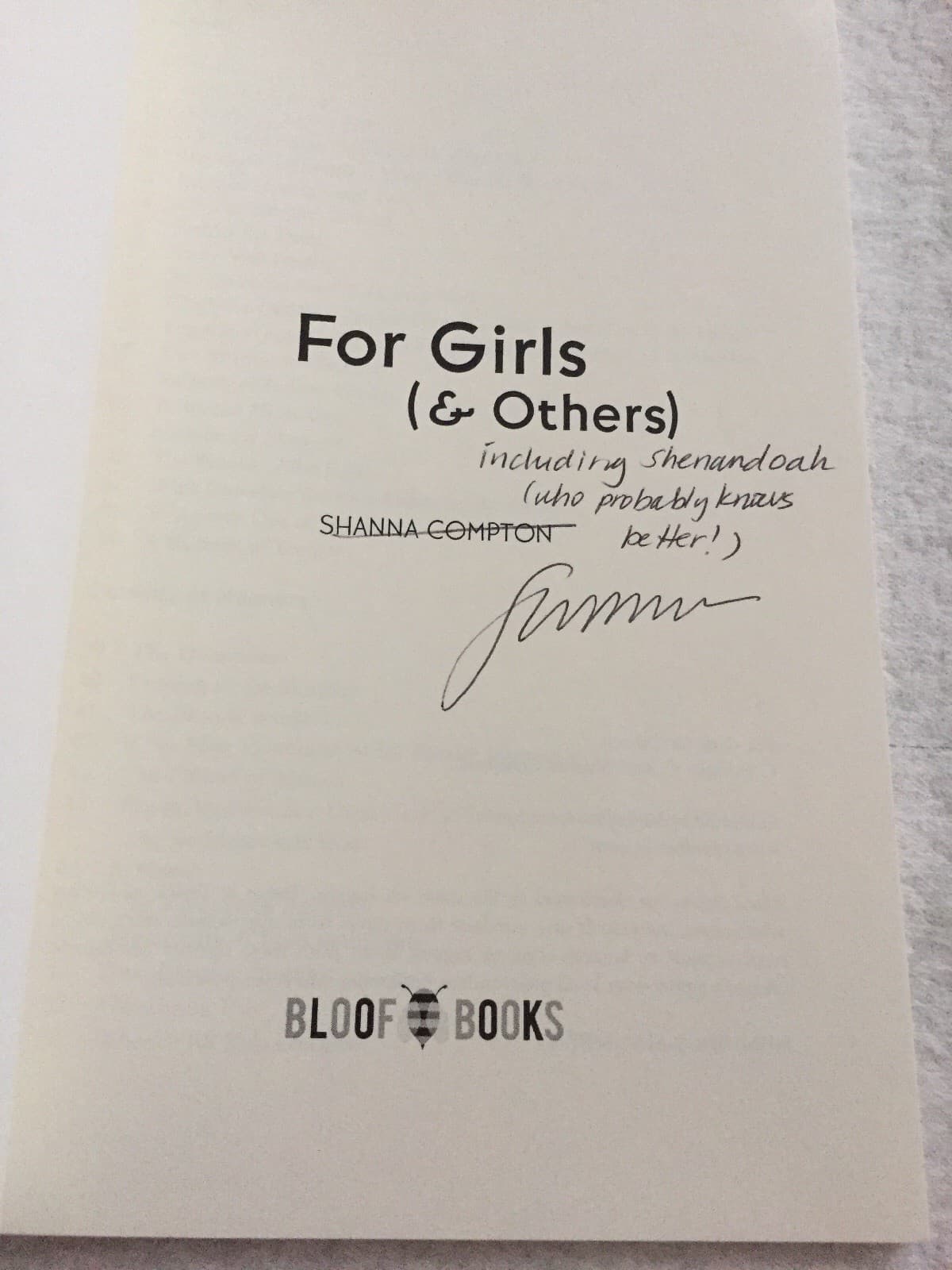 SIGNED For Girls (And Others) by Shanna Compton (2007, Paperback) - Thumbnail 2