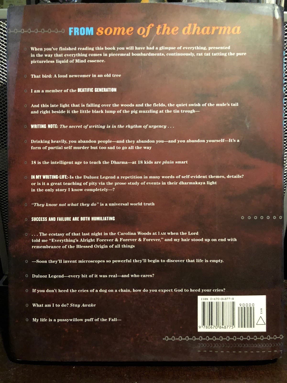 Some of the Dharma 1st Edition Hardcover Jack Kerouac - Thumbnail 2