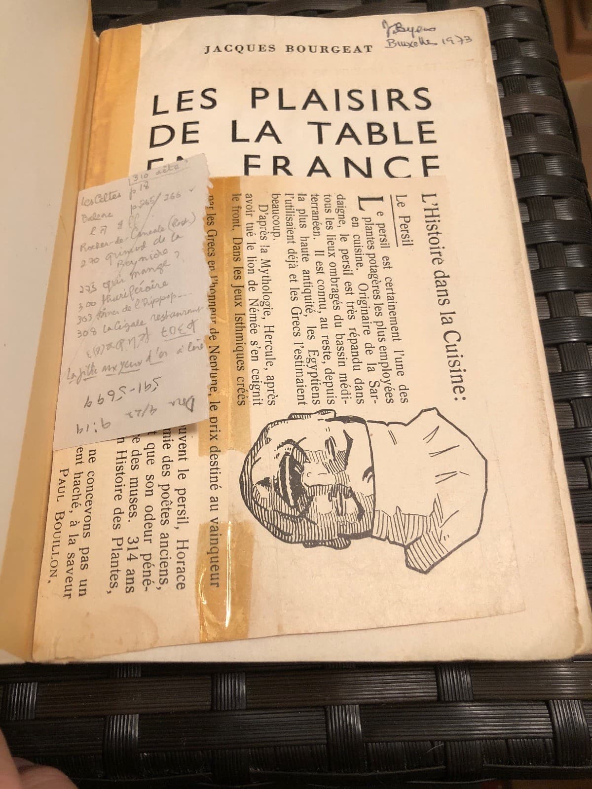 Les Plaisirs de la table en France: Des Gaulois à nos jours 1963 Softcover - Thumbnail 2