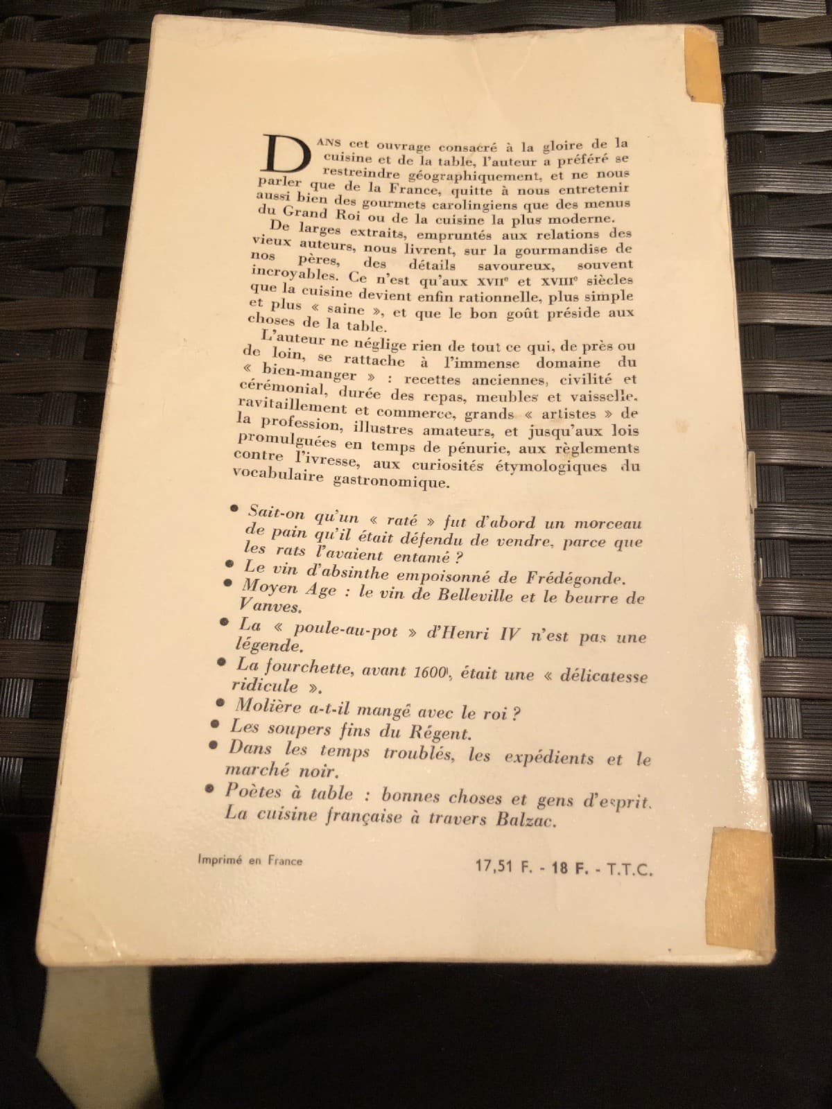Les Plaisirs de la table en France: Des Gaulois à nos jours 1963 Softcover - Thumbnail 6