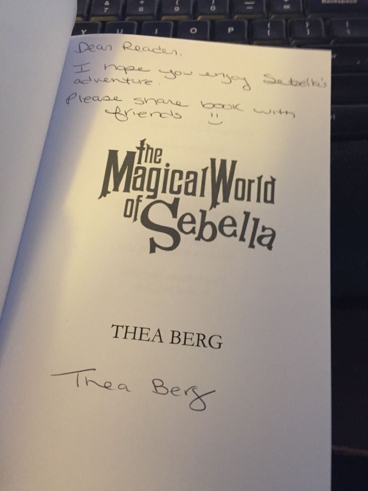 autographed : The Magical World of Sebella by Thea Berg (2013, Paperback) - Image 1