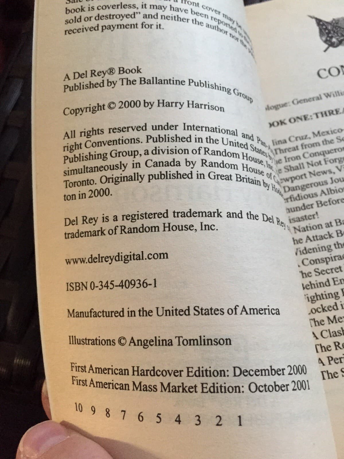 Pb1/ Stars and Stripes: Stars and Stripes in Peril Harry Harrison 2001 PB 1st #2 - Thumbnail 2