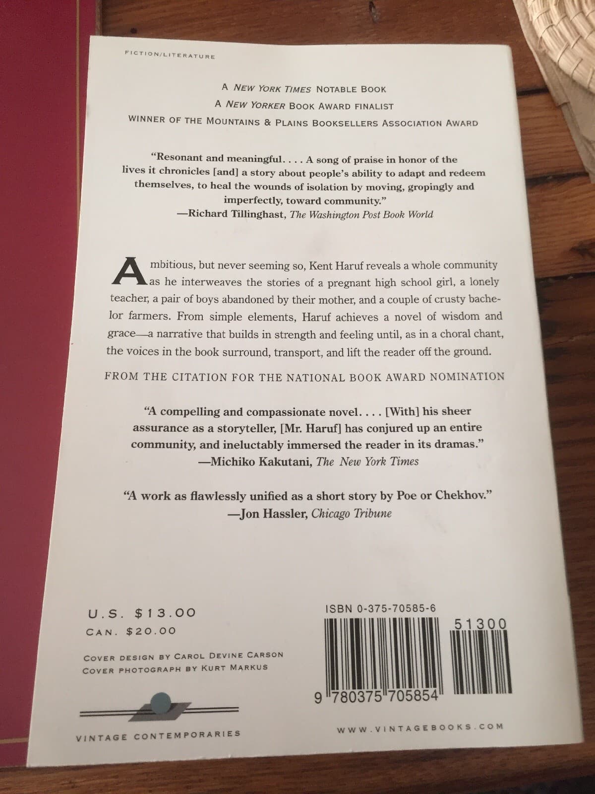 Vintage Contemporaries: Plainsong by Kent Haruf (2000, Paperback) - Thumbnail 2