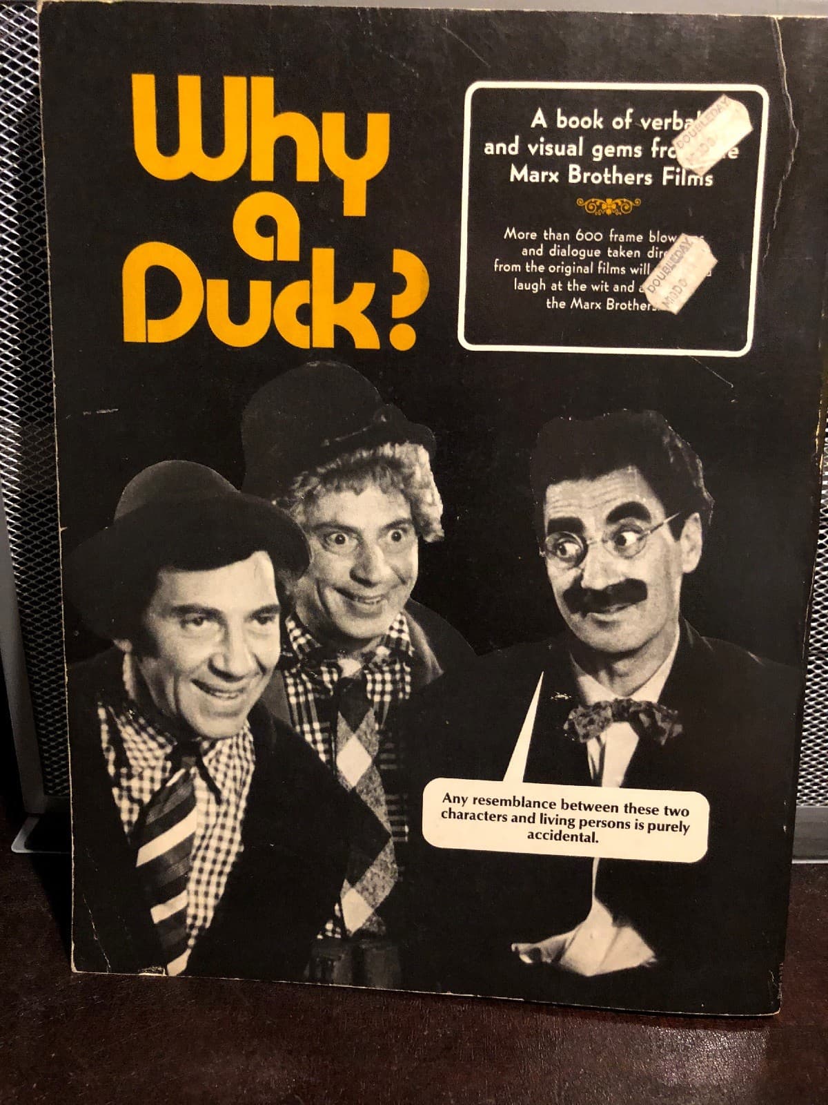 Why a Duck? Visual / Verbal Gems From Marx Brothers Movies By Anobile 1971 SC - Thumbnail 2