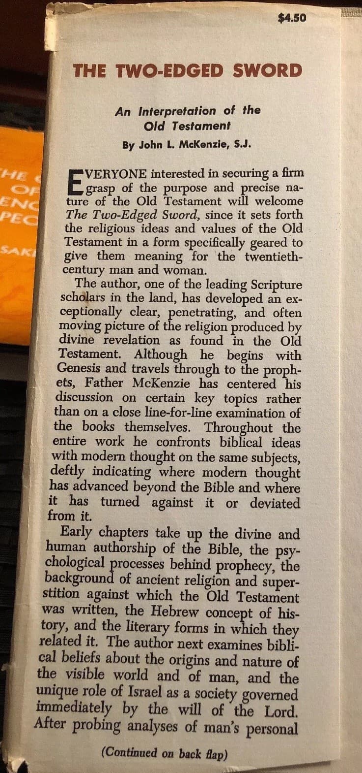 The Two-Edged Sword:Interpretation of the Old Testament by John McKenzie - Thumbnail 2