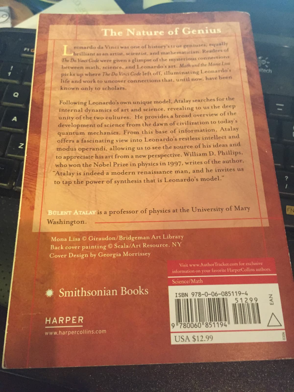 MATH AND THE MONA LISA BULENT ATALAY (PAPERBACK) - Thumbnail 2