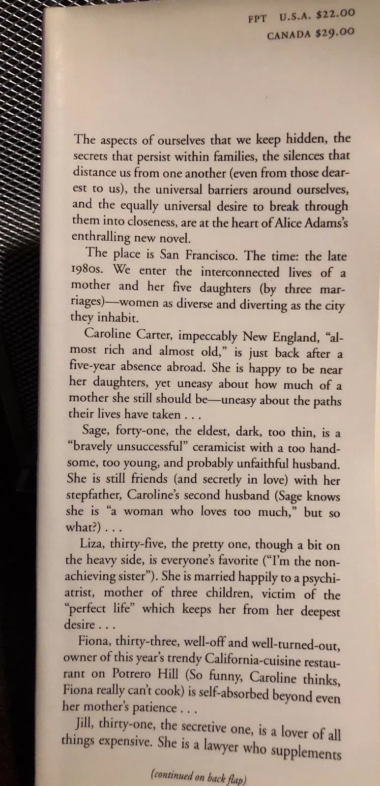 Caroline's Daughters 1st Edition Hardcover 1991 - Thumbnail 2
