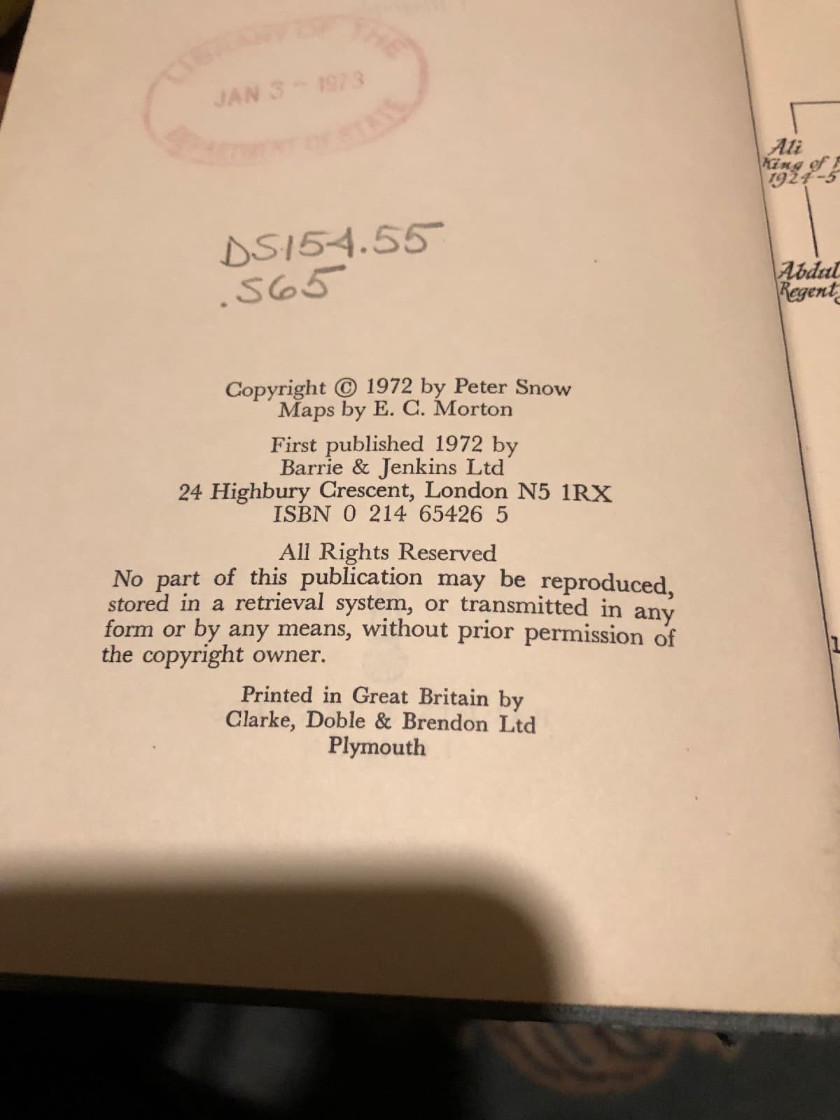 Hussein: A Biography. 1972 first edition - Thumbnail 4