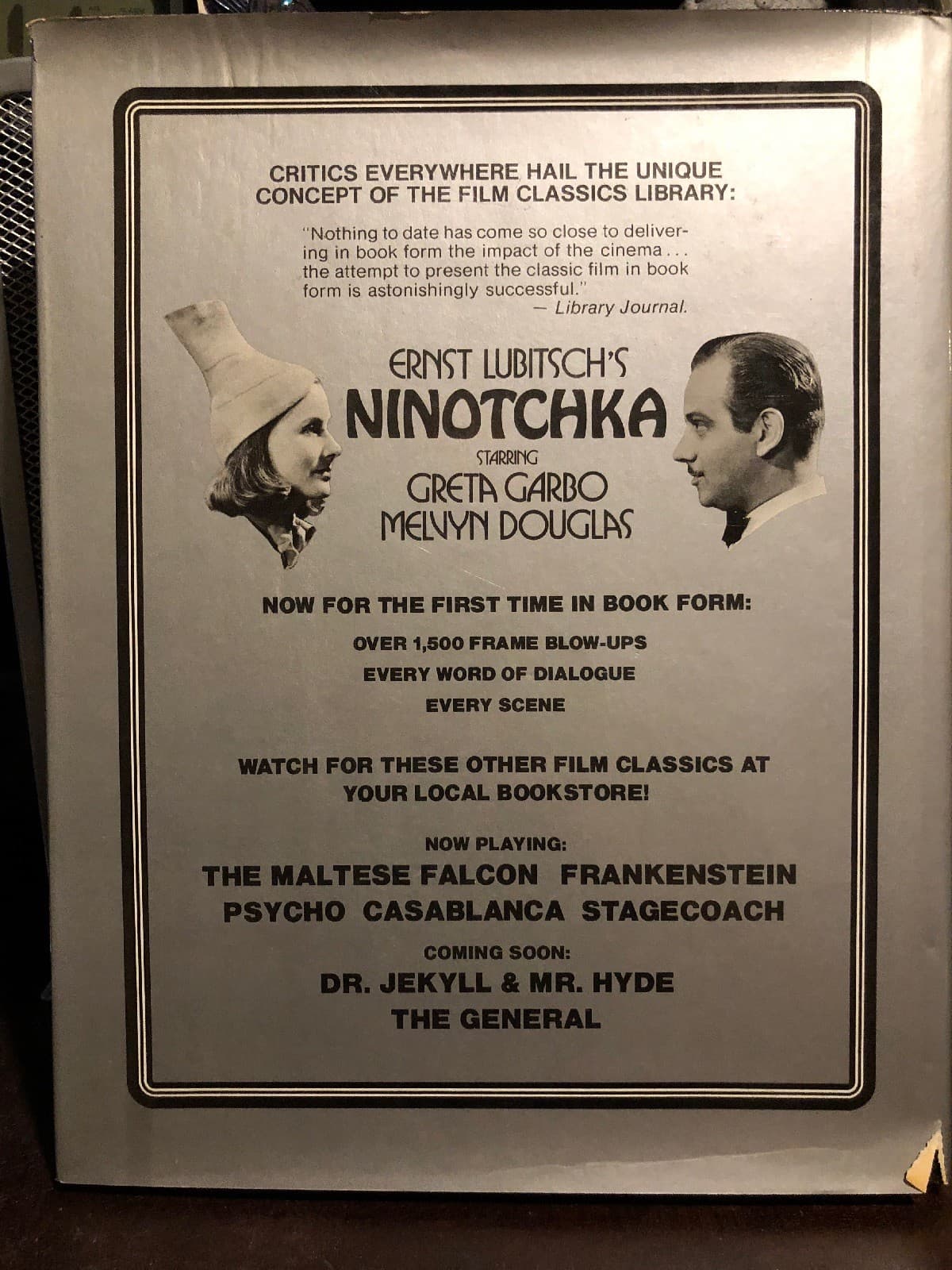 Ernst Lubitsch's Ninotchka starring Greta Garbo Melvyn Douglas 1st Edition HC - Thumbnail 2