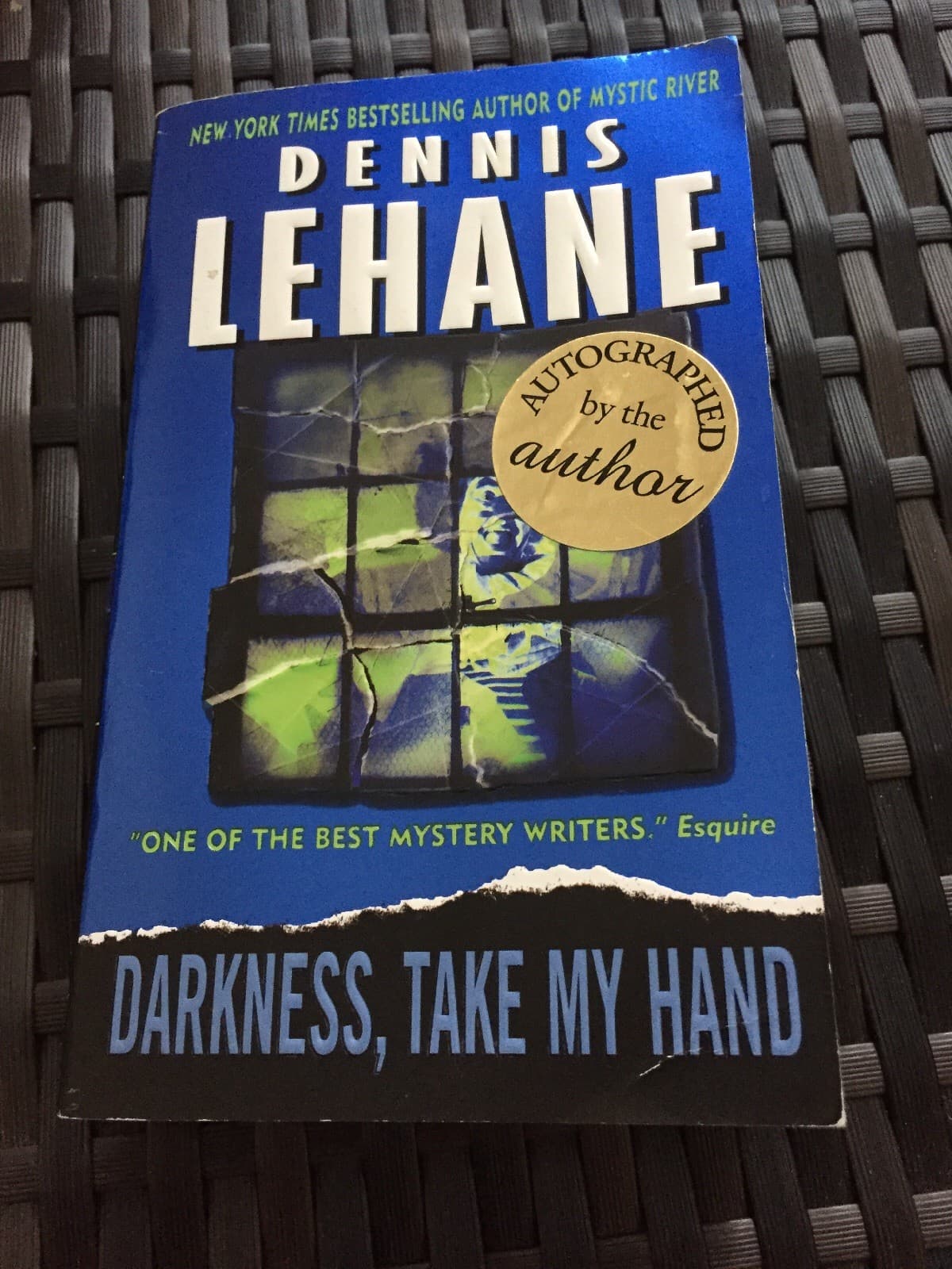 SIGNED Dennis Lehane DARKNESS, TAKE MY HAND 2001 Harper Torch PB autographed Pb1 - Image 1