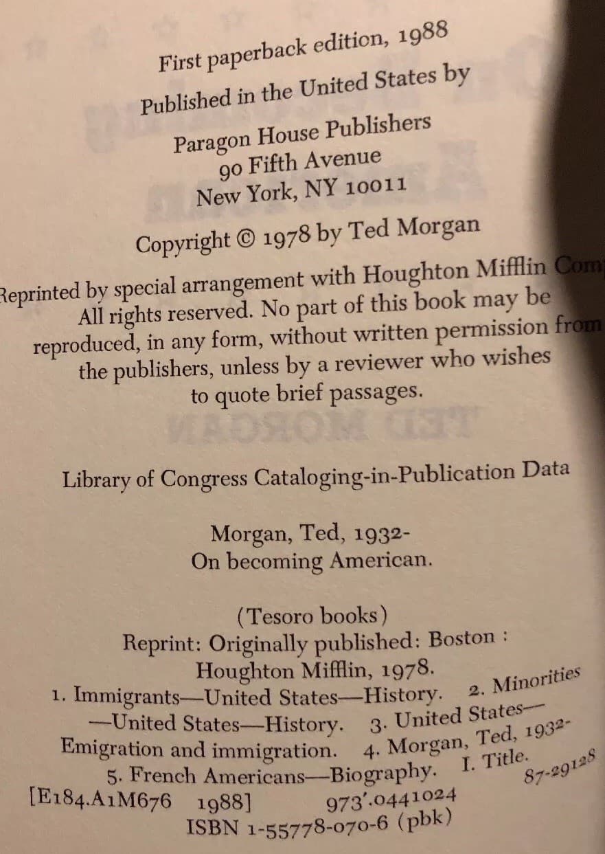 On Becoming American (Tesoro books) - Thumbnail 3