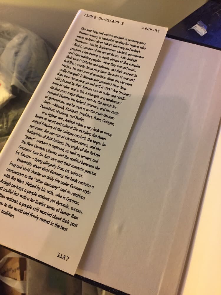 1st Ed. Germany and the Germans : An Anatomy of Society Today John Ardagh (1987) - Thumbnail 3