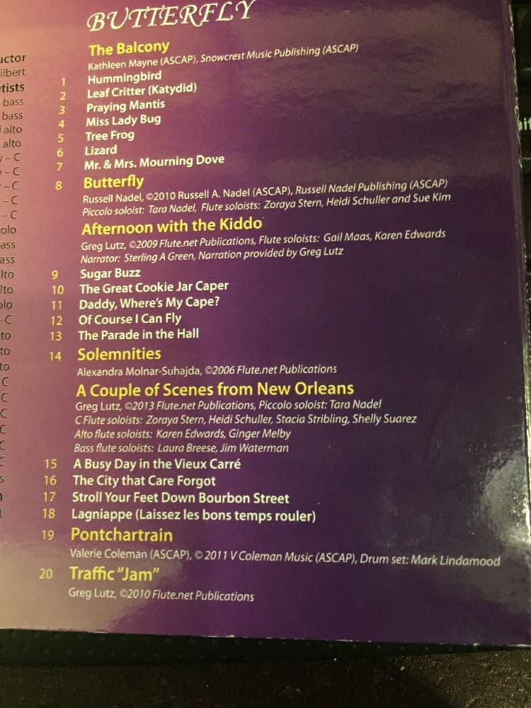 Butterfly (CD, Apr-2014, Woodbridge Flute Choir) - Thumbnail 6