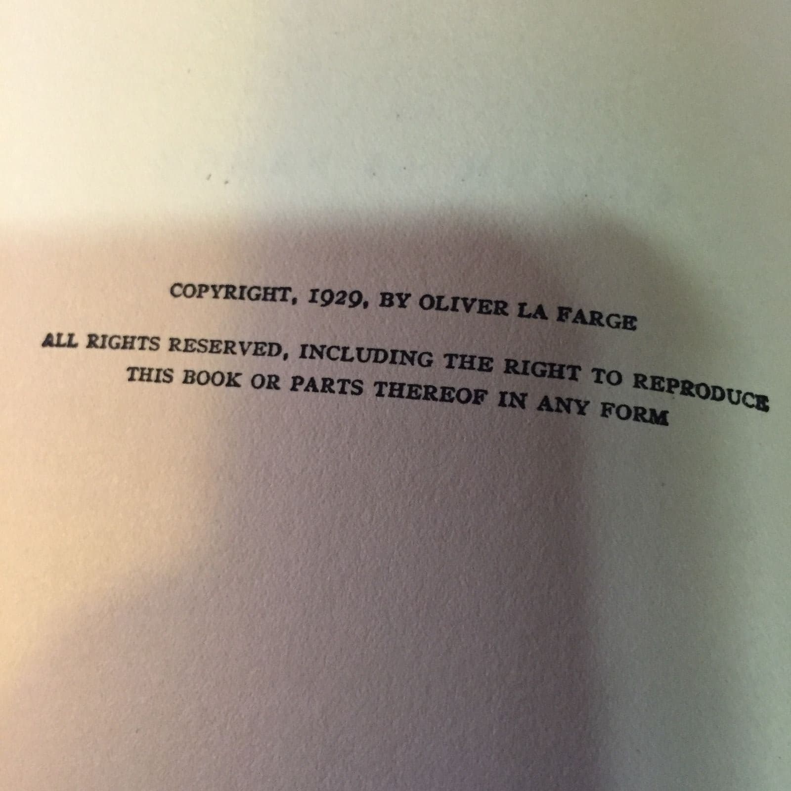 LAUGHING BOY 1st edition, 2nd printing jacket La Farge Pulitzer Prize winner - Thumbnail 6