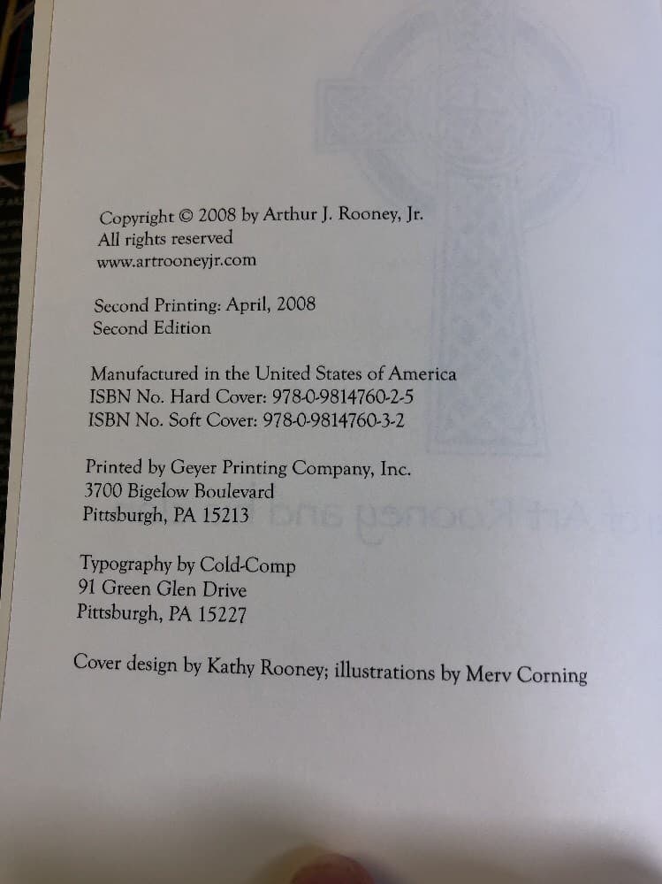 AUTOGRAPHED Ruanaidh : Story of Art Rooney & His Clan BY Art Rooney Jr HARDCOVER - Thumbnail 6