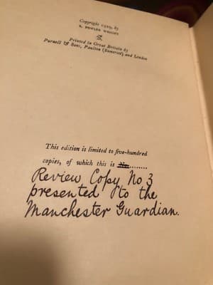 The Riding of Lancelot 1st ed. presentation review copy #3 1929 S. Fowler Wright - Thumbnail 3