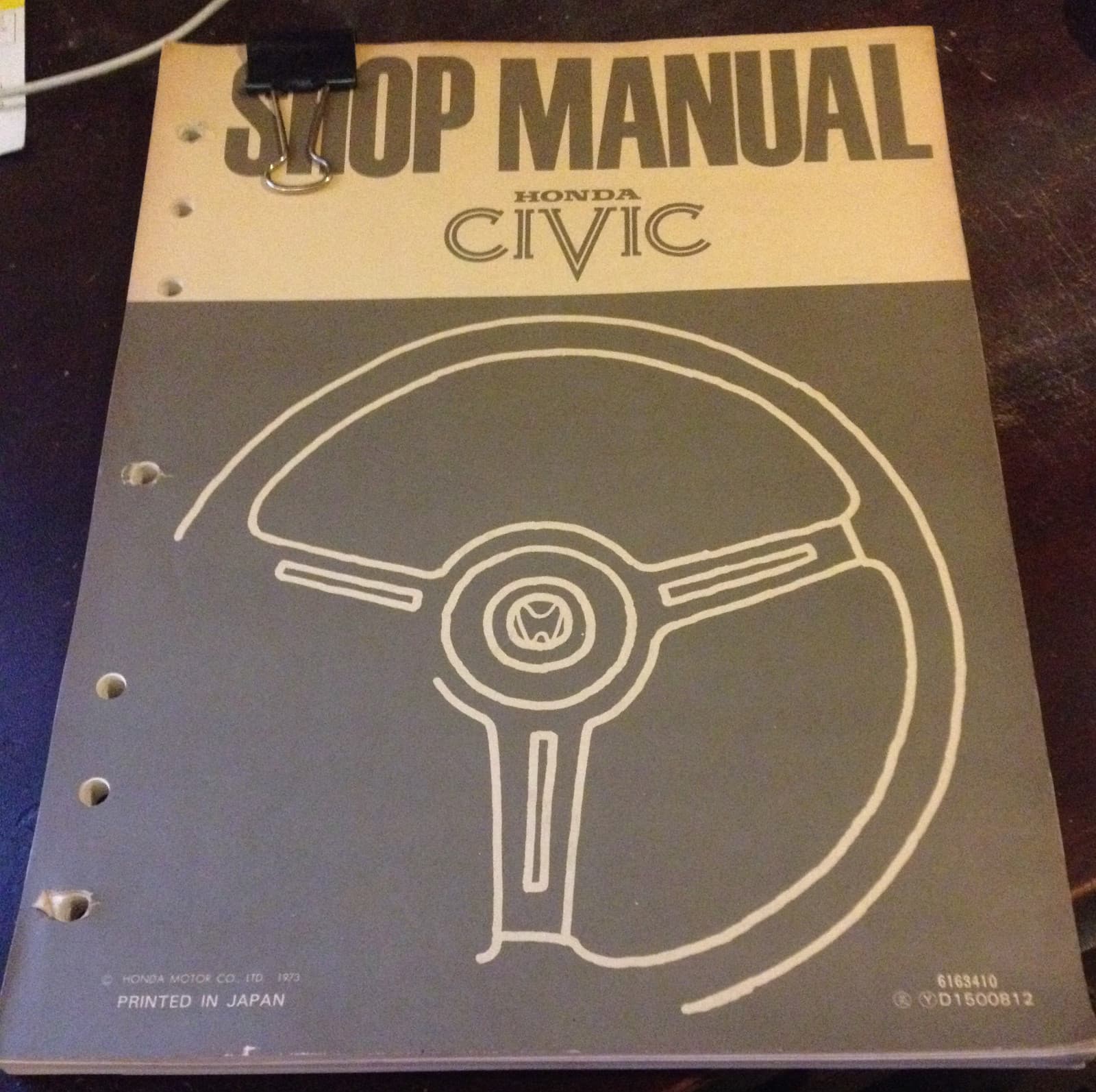 1973 Honda Civic Shop Manual SCARCE very first! Honda Civic Shop Manual! - Image 1