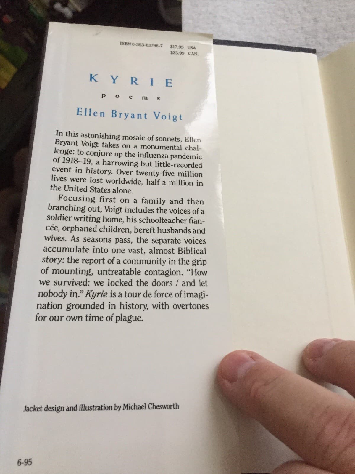 Kyrie: Poems by Ellen Bryant voigt 1st ed hc - Thumbnail 2