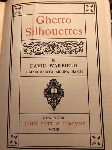 Ghetto Silhouettes 1902 1st Edition Hardcover - Thumbnail 3