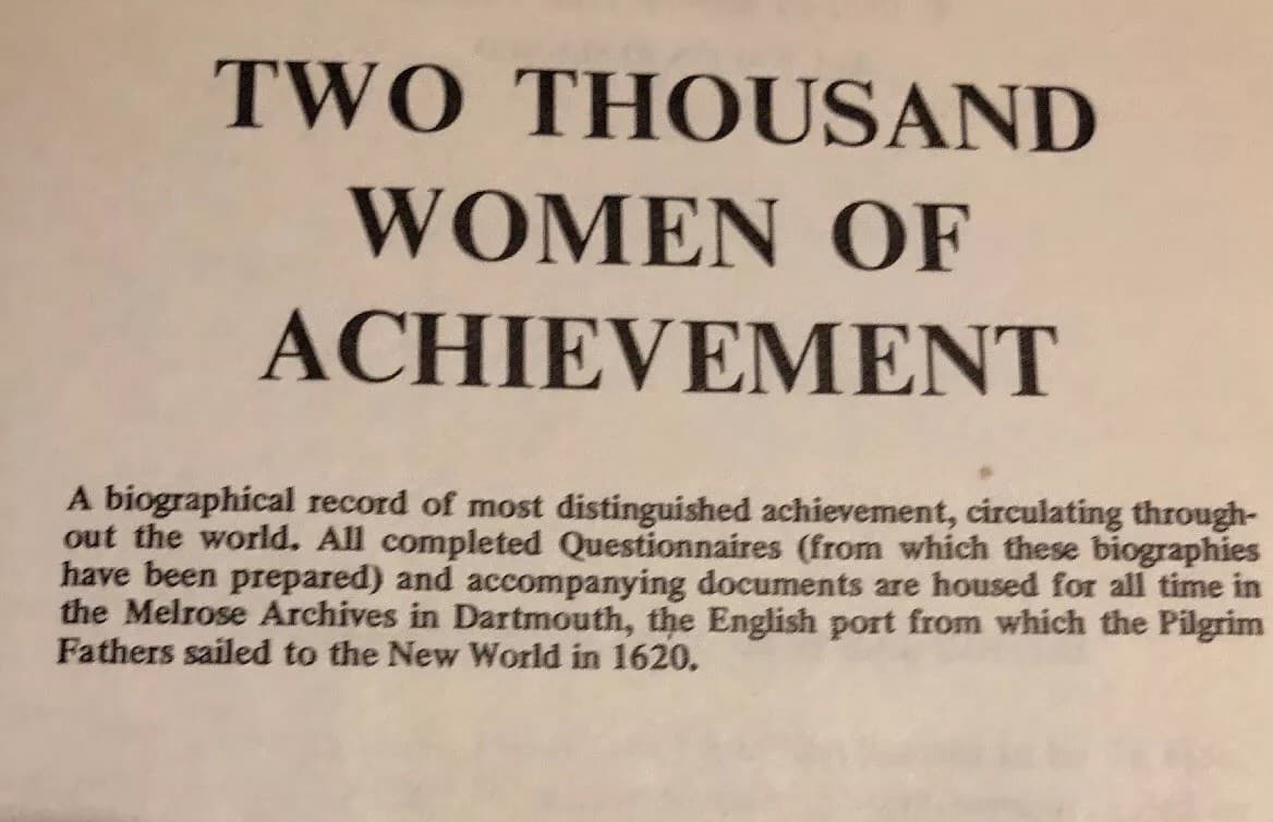 Two Huge Volumes Of Notable Women Over 2100 Pages! Early 1970s - Thumbnail 4