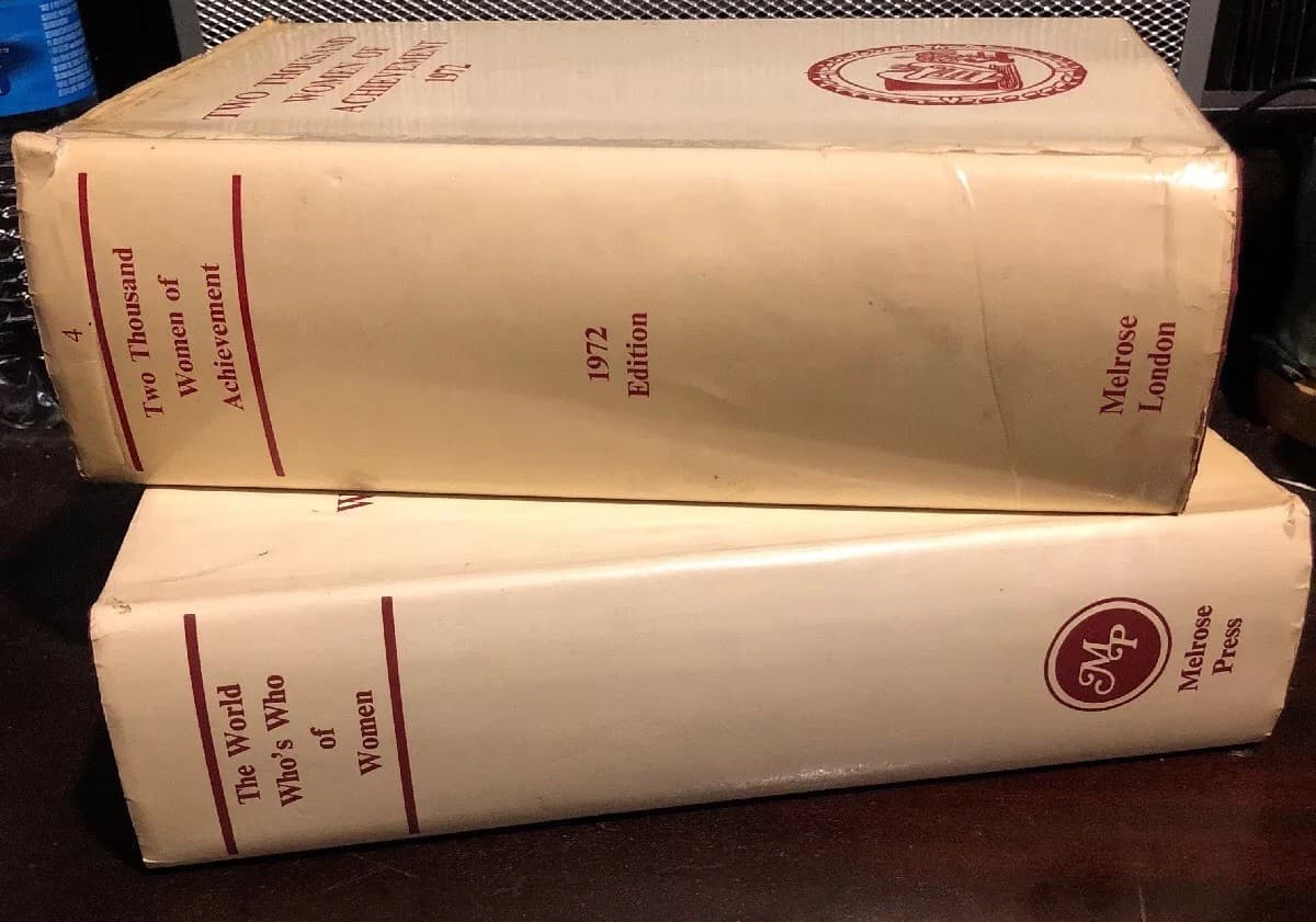 Two Huge Volumes Of Notable Women Over 2100 Pages! Early 1970s - Thumbnail 2