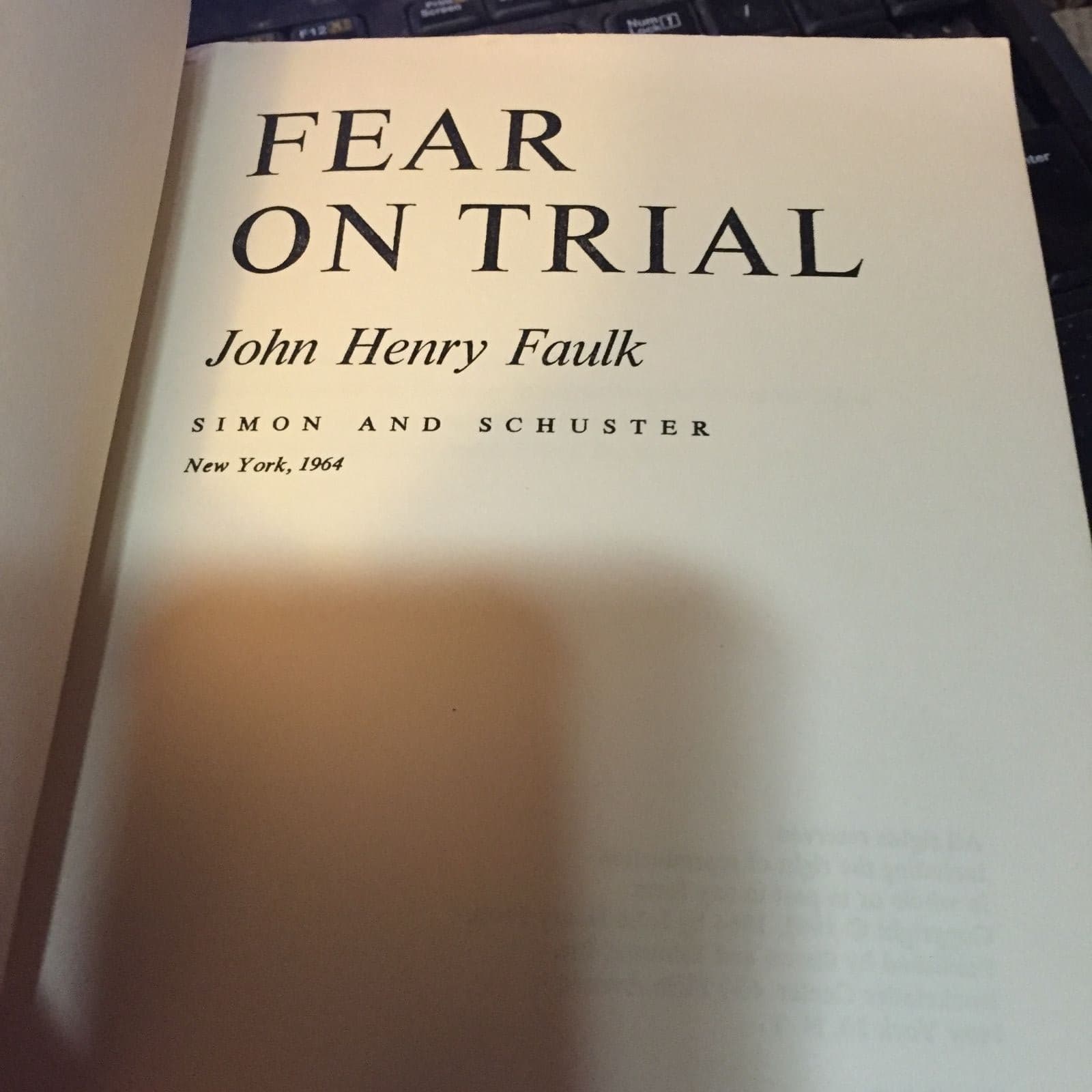 ARC advance reading copy! 1964 Fear on Trial by Faulk - Thumbnail 6