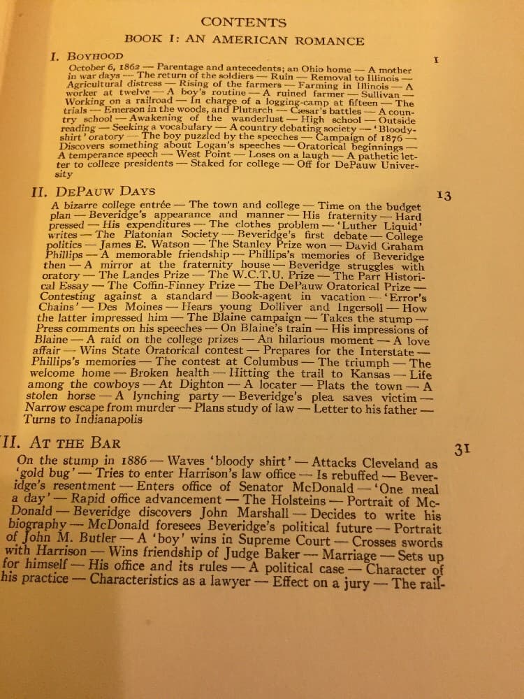 politician 1st edition BEVERIDGE AND THE PROGRESSIVE ERA by CLAUDE BOWERS 1932 - Thumbnail 9