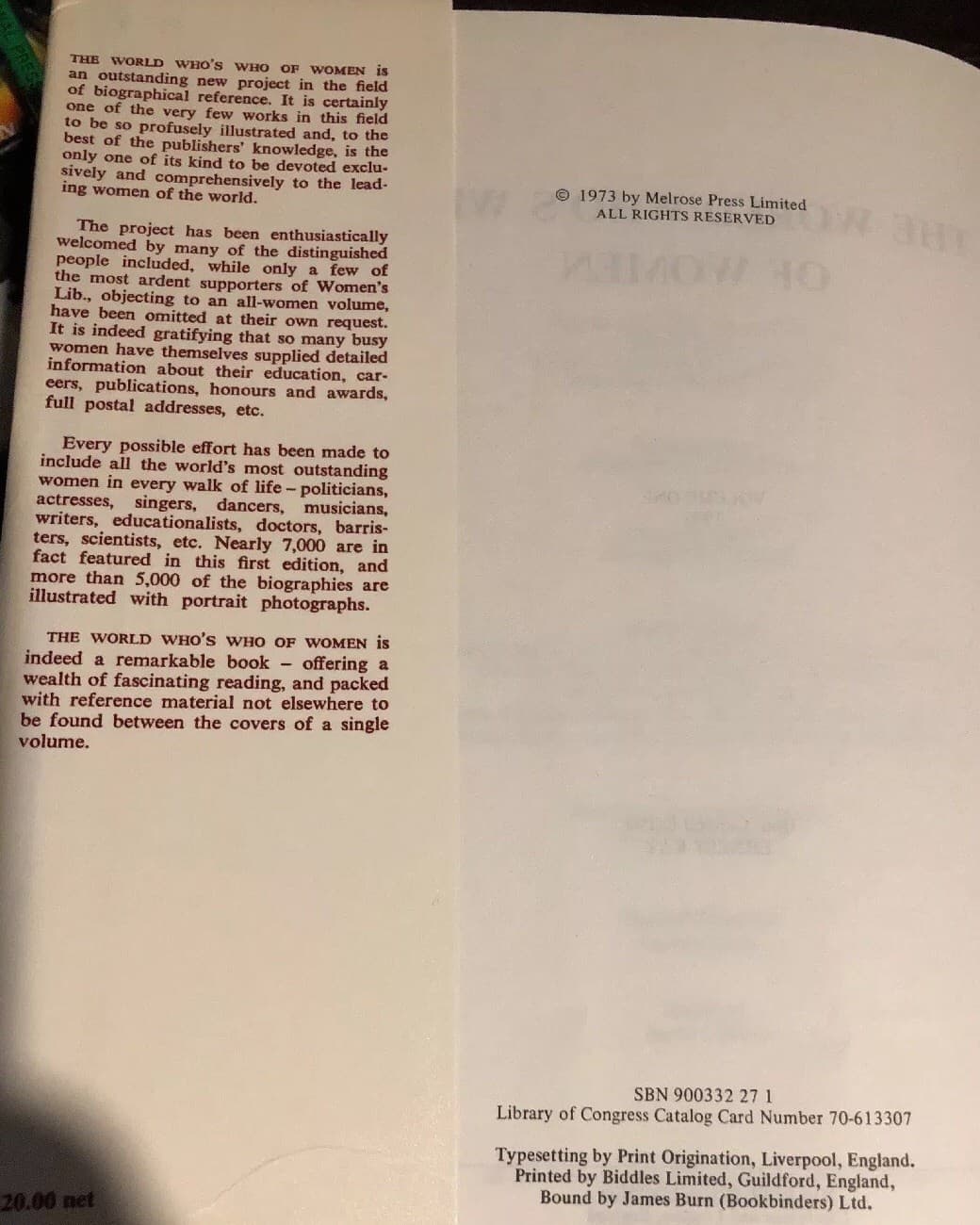 Two Huge Volumes Of Notable Women Over 2100 Pages! Early 1970s - Thumbnail 5