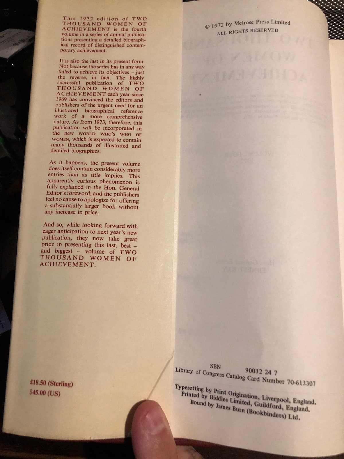 Two Huge Volumes Of Notable Women Over 2100 Pages! Early 1970s - Thumbnail 3