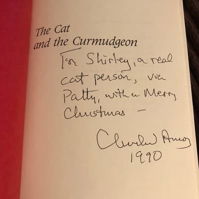 AUTOGRAPHED 1ST EDITION HARDCOVER The Cat and the Curmudgeon - Thumbnail 2