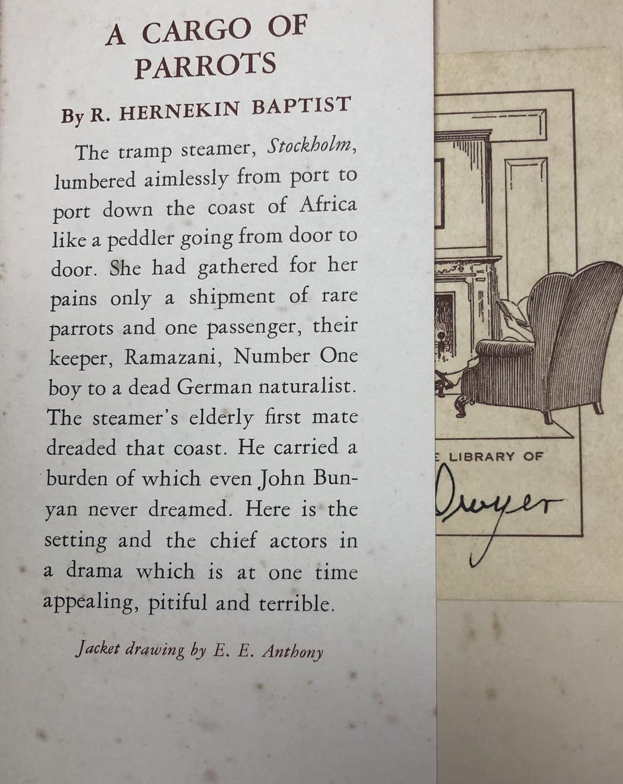 A Cargo of Parrots 1st Edition Hardcover 1937 - Thumbnail 2