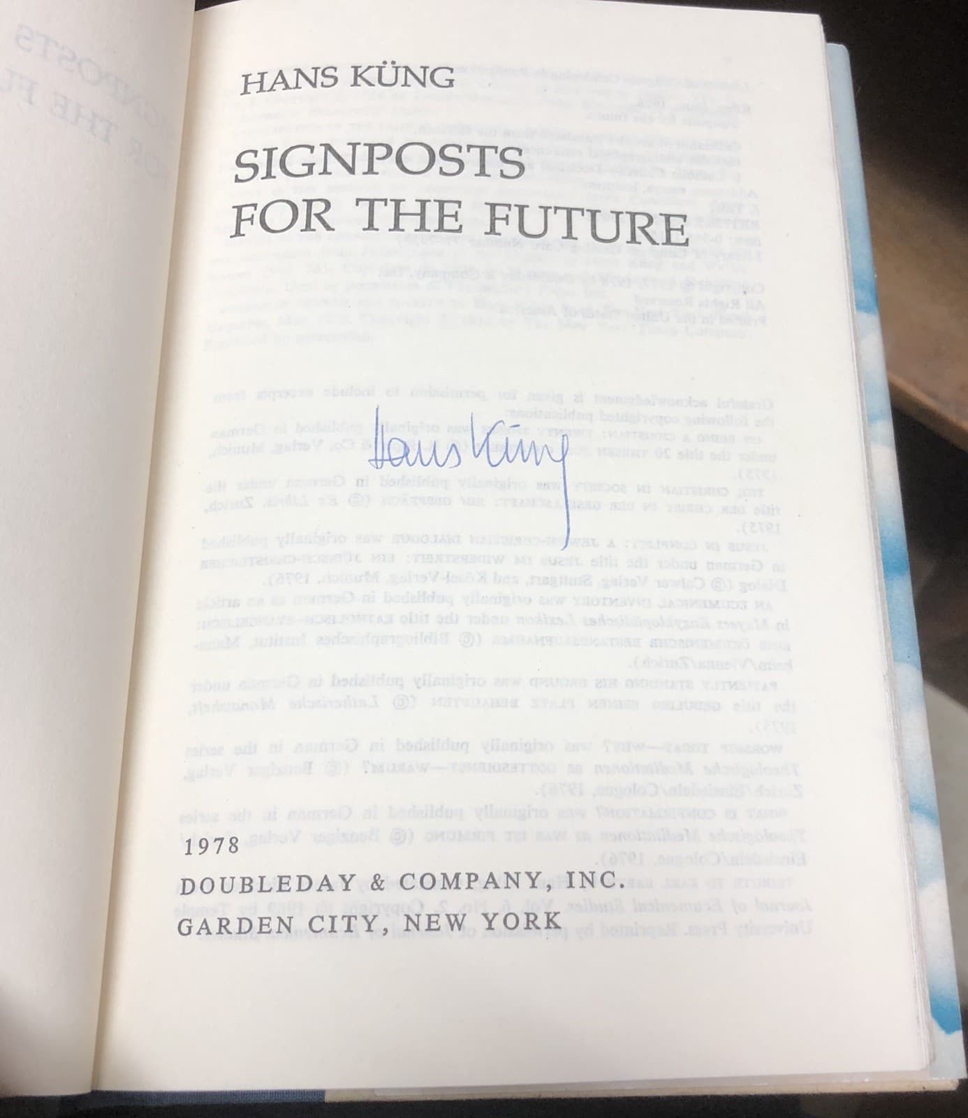AUTOGRAPHED - Signposts for the Future: Contemporary Issues Facing the Church - Thumbnail 2