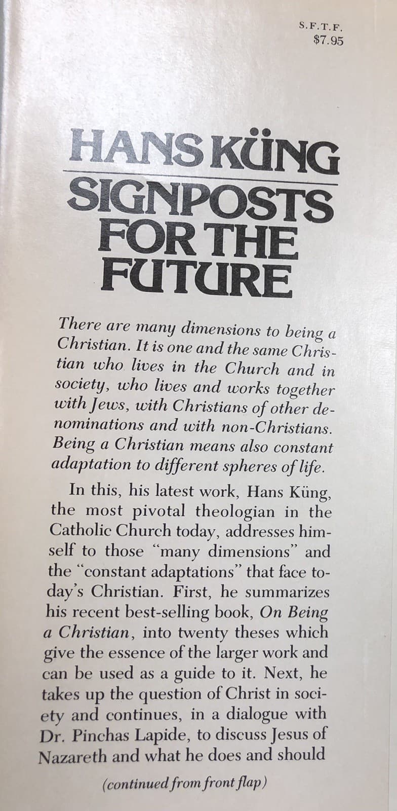 AUTOGRAPHED - Signposts for the Future: Contemporary Issues Facing the Church - Thumbnail 3