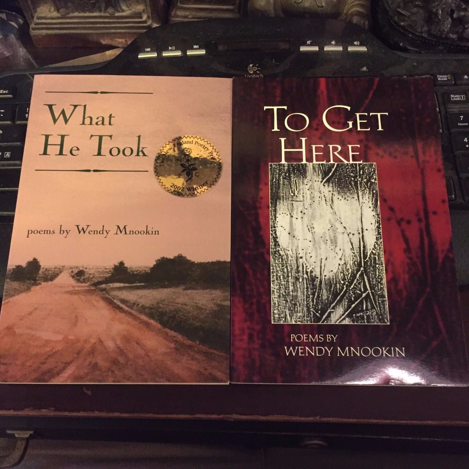 Wendy Mnookin : What He Took / To Get Here SIGNED poetry books - Image 1
