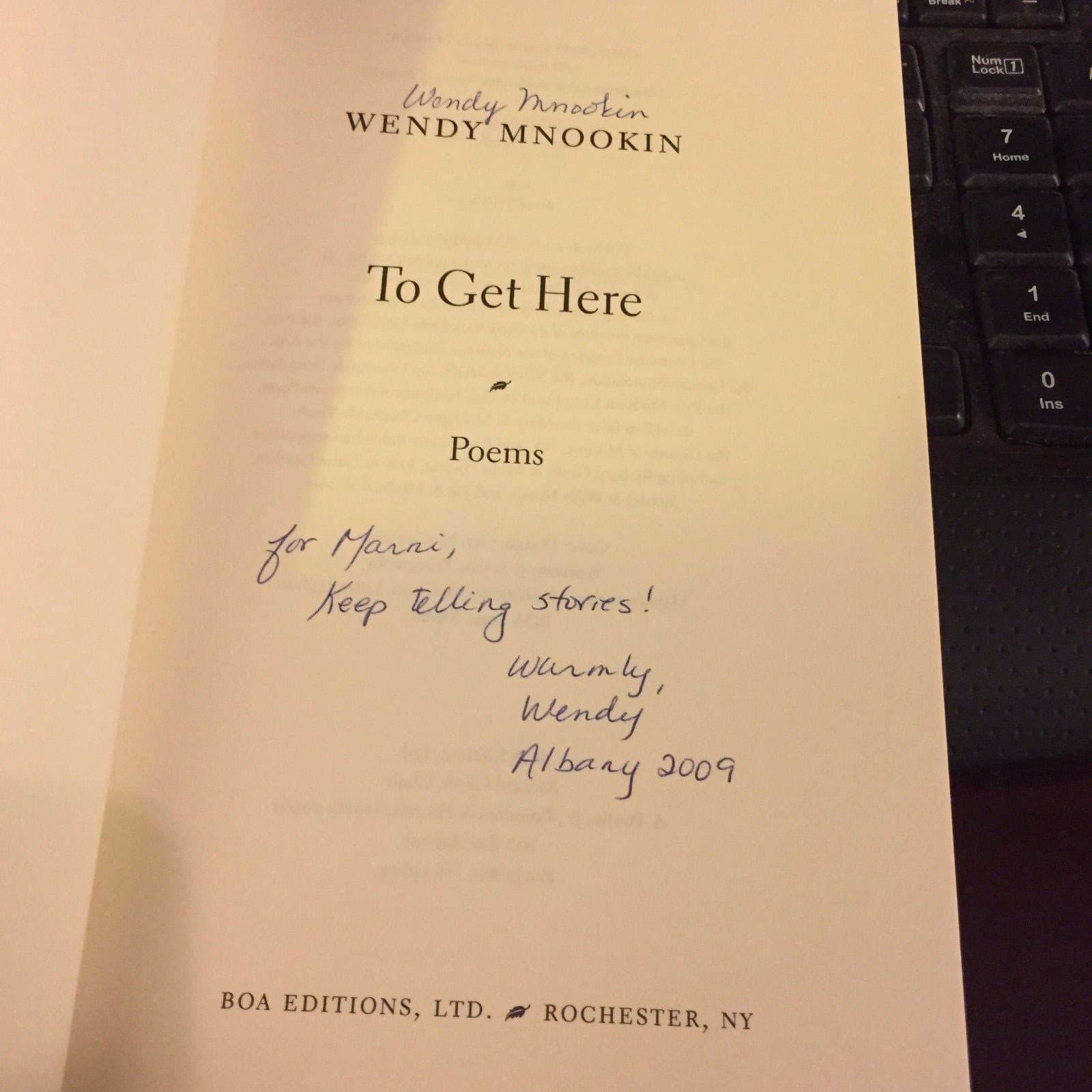 Wendy Mnookin : What He Took / To Get Here SIGNED poetry books - Thumbnail 4