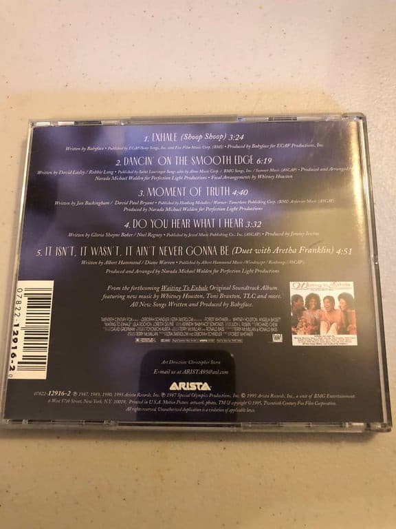 Whitney Houston/Exhale / Dancin On The Smooth cd - Thumbnail 2