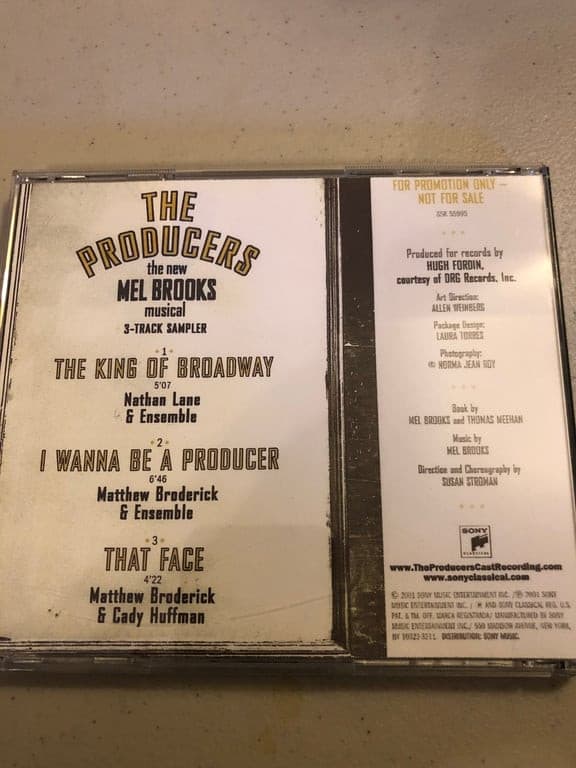 The Producers Original Broadway Cast Recording W/ Matthew Broderick/Nathan Lane - Thumbnail 2