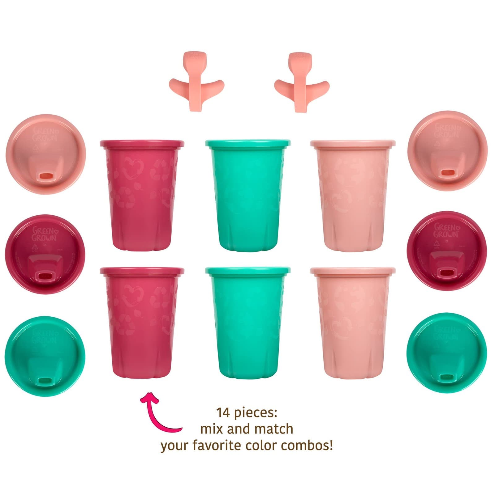 The First Years GreenGrown Reusable Spill-Proof Sippy Cups - Toddler Cups wit... - Thumbnail 4