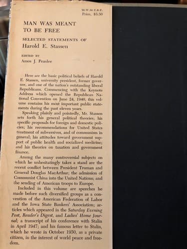 Man Was Meant to Be Free; Selected Statements, 1940-1951 1st edition hc w/ bonus - Thumbnail 4
