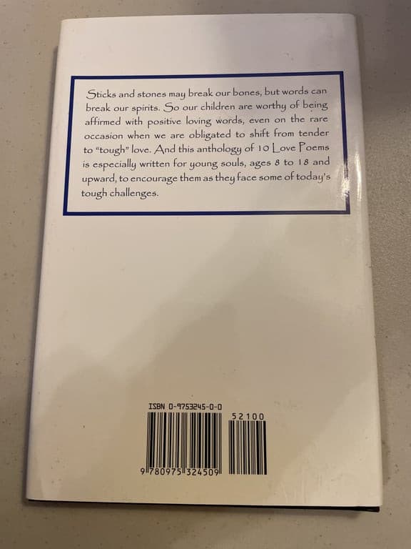 The 10 Love Poems to Empower Young Souls 1st edition hardcover autographed - Thumbnail 2