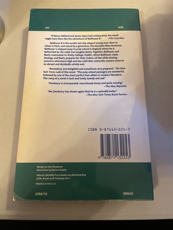 THE BEASTLY BEATITUDES OF BALTHAZAR B.: Donleavy, J. P. 1st ed softcover - Thumbnail 2
